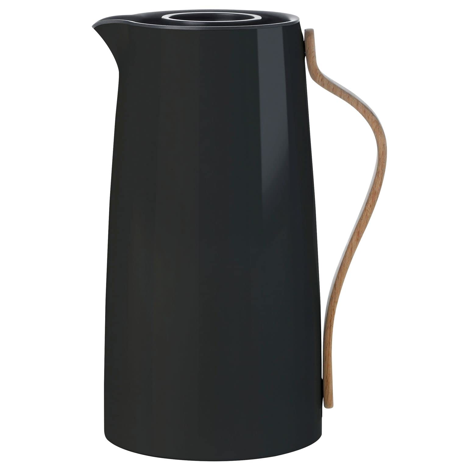Stelton Emma Vacuum Coffee Jug, Black, 1.2 L, Insulating Steel Insert, Easy-Click Lid, Modern Scandinavian Design by HolmbäckNordentoft