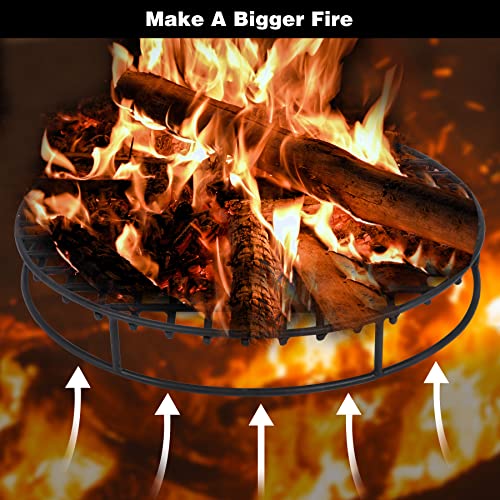 REDCAMP Outdoor Fire Pit Grate Round, Heavy Duty Fire Pit Grill Grate