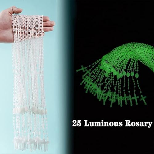 CHENXIN 100 Pack Plastic Rosary Beads, 17 Inch Assorted Color