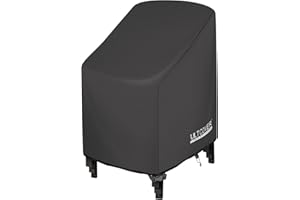 ULTCOVER Stackable Patio Chair Cover – Waterproof Outdoor Stack of Chairs Cover Fits Up to 26W x 34D x 45H inches, Black