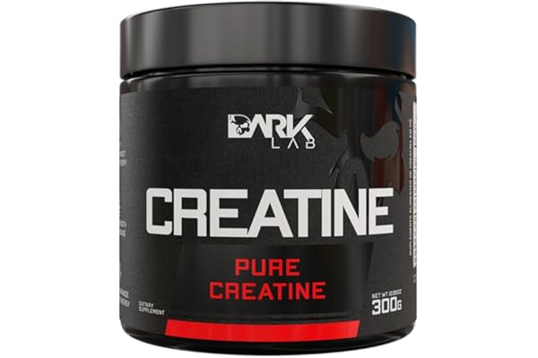 Creatina Pura Dark Lab 300g, Monohidratada 100% de Pureza, Sem Glúten, Sem Sabor