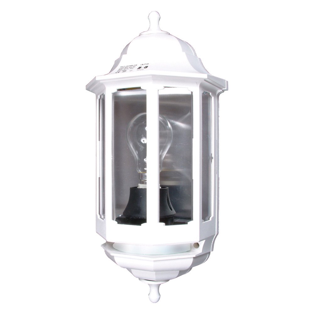 ASD HL/WK060C Half Lantern with Photocell Dusk to Dawn 60 Watt BC (White)