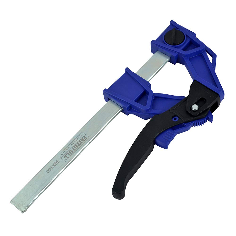 Faithfull FAILC160120 Lever Clamp (160mm 6 1/3in Capacity) and Spreader 120kg Clamping Force