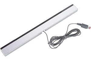 Wired Receiver, Replacement Wired IR Ray Sensor Bar Wired Receiver & Stand for Wii and Wii U Console