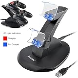 Insten Controller Charger for PS4 , Dual USB Controller Charging Station Dock Docking Stand with LED Light Indicator for Sony Playstation 4 PS 4 / PS4 Slim / PS4 Pro