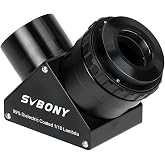 SVBONY SV223 Telescope Diagonal, 90 Degree Diagonal Mirror, Upright Image | 99% Reflective Dielectric Coating, 2" with 1.25" Adapter, Twist Lock Mechanism, Diagonal Adapter for Astronomical Telescope
