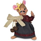 Annalee Plaid and Pine Mouse with Bells, 5 in Collectible Figurine