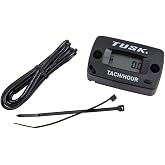 Tusk Tach/Hour Meter for Yamaha, Kawasaki, Honda | Resettable Maintenance Timer; IP67 Waterproof, Records Max RPM; CE/ROHS Certified, 2-Year Warranty