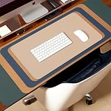 HOMIEAZICOZI Cork Desk Mat Dual-Sided 90x43 Dark Green PU Leather view 8