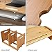 Crestlive Products Bamboo Wood Monitor Stand with Desktop Bookshelf, Ergonomic Computer Riser, Office Desk Laptop Cellphone TV Printer Desktop Container, Naturalthumb 4