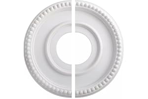 PETSTIBLE Ceiling Medallion, 12 inch Split Ceiling Medallion Ceiling Fan Light Covers, PU Ceiling Medallion for Ceiling Light Fixtures Ceiling Fans Chandeliers