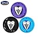 MAIRUI Wired Earbud Case 3 Pack Earphone Headphone Cord Organizer Earbuds Wrap Soft Silicone Magnetic Holder Storage Tangle Free Cable Winder(Black/Blue/Purple)