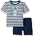 Nautica Baby Boys' Graphic Tee with Pull on Short Set, Ink, 6/9 Months