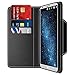 LG G6 Case, Maxboost Wallet Case Protective Covers For LG G6 2017 [Folio Style] Convenient Stand Feature PU Leather LGG6 Flip Cover with Card Slot and Side Pocket Magnetic Closure - Black