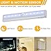 Sunnest 3 Pack Motion Sensor Closet Lights, Wireless LED Under Cabinet Lights, Stick-on Anywhere Battery Operated 10-LED Night Light Bar for Closet, Cabinet, Wardrobe, Stairs