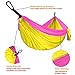 Gold Armour Camping Hammock - USA Brand Single Parachute Hammock (2 Tree Straps 10 Loops/20 ft Included) Lightweight Nylon Portable Adult Kids Hammock, Best Camping Accessories Gear (Yellow/Pink)