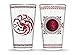 PB Licensing 2-Piece Game of Thrones Pub Glass Targaryen Set, 16 oz