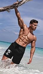 Lzzidou Men's Swim Trunks 9 Inch Inseam Bathing
