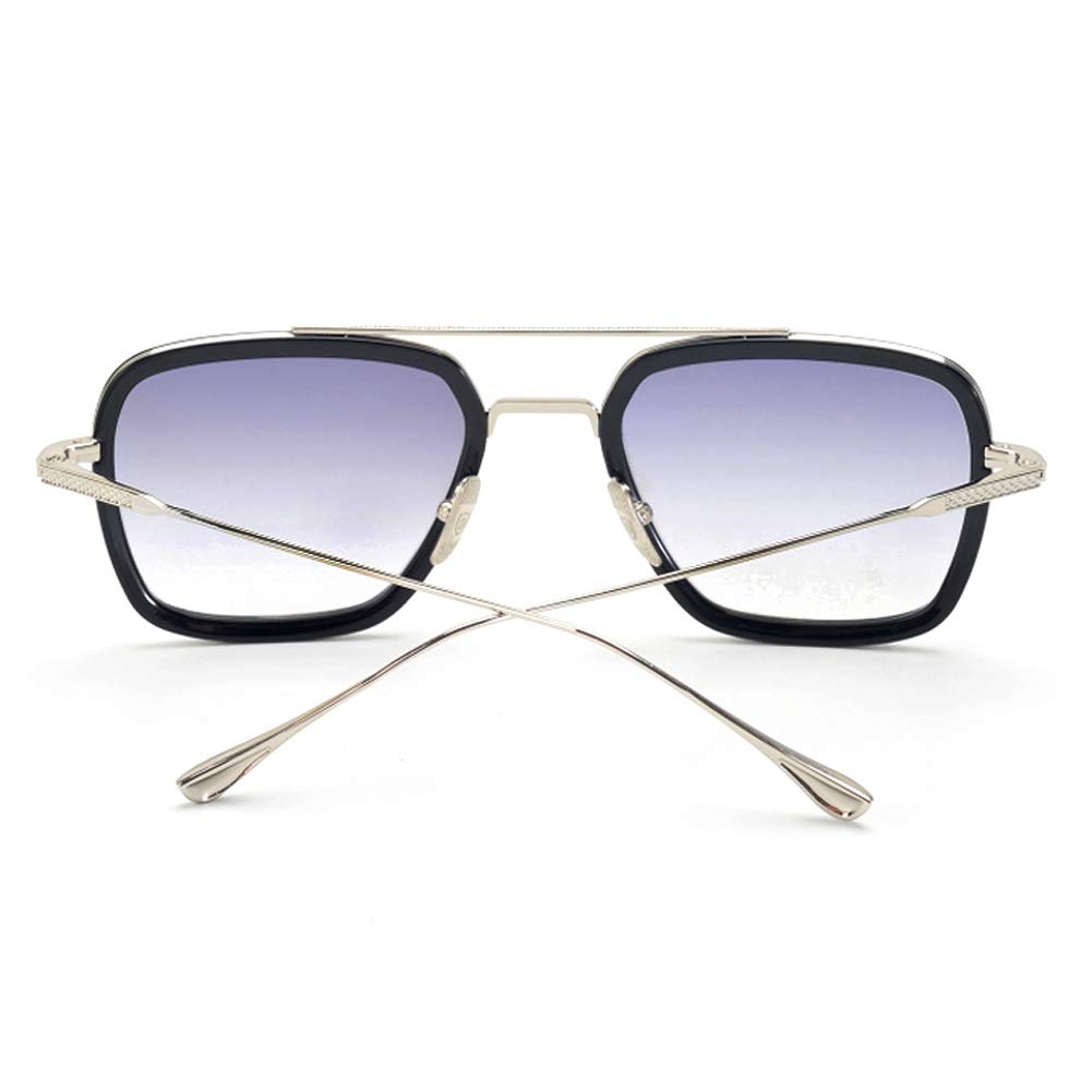 Hombre FSIGOM Spider Man Edith Glasses,Vintage Aviator Square Metal