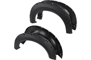 CHEDA Fender Flares Compatible with Ford F150 Styleside with 67.0"/78.8"/97.4" bed length models 2009-2014 (Do not fit Platinum and Raptor models) 4PCS Black Pocket Rivet Style Textured