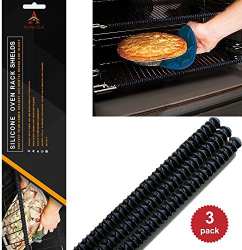 Acmys - 3 Pack Silicone Oven Rack Shields, Premium Quality, Prevent Nasty Burns and Scars when Baking and Broiling, Protection and Heat Resistant, 14 inch