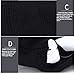 Rwesion Wireless Bluetooth Stereo Headband Headphones Headset Earbuds Sport Running Yoga Sleeping Headband Black (Black)