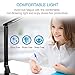Coocheer LED Desk Lamp with Touch Control Swing Arm Dimmable Office Lamp Eye Caring Table Lamp with USB Charging Port (Black/ 5 Dimmer pro)