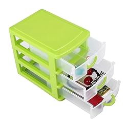 White 3 Drawer Plastic Storage,Mini Drawer