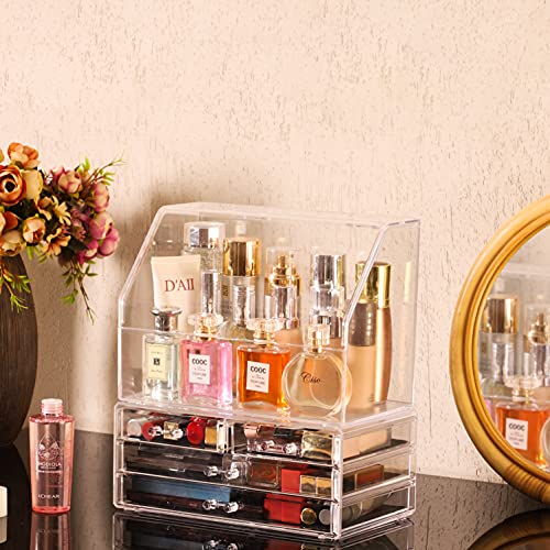 Clear Makeup Storage Organizer Drawers for Vanity,Large Acrylic