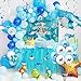 LIITA 38 Pack Cute Shark Party Decorations - Happy Birthday Banner,Mini Shark Balloons,Cake Topper-Shark Theme Party Supplies