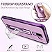 Galaxy S9 Plus Case Clear, Transparent S9+ Back Cover Purple Edges with Kickstand Ring Stand Holder Full Body Shockproof Protective Phone Case for Samsung Galaxy S9 Plus - Lilac Purple