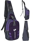 Yuhan Shoulder Sling Backpack Men Women Chest Gym Fanny Bag Sack Satchel Outdoor (Purple)