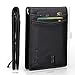 Vemingo Genuine Leather Men Wallets with Money Clip Minimalist RFID Blocking Credit Card Holder Slim Front Pocket Bifold Wallet, Black
