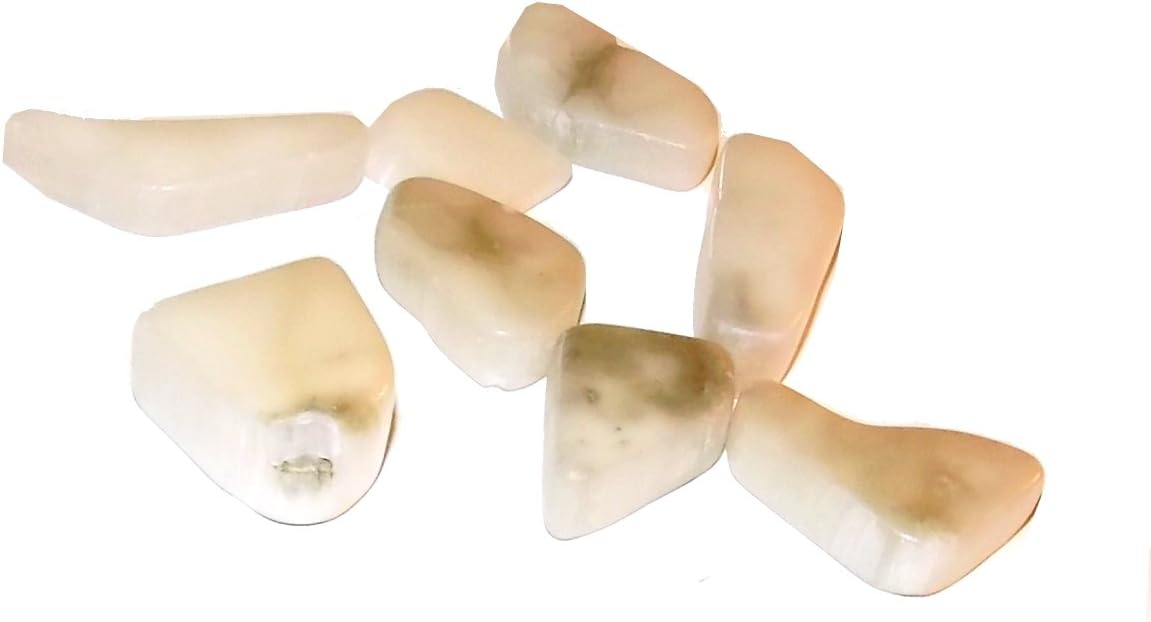 Set of 8 Ulexite Tv Rock Slab Tumbled Third-Eye Meditation Chakra Set- Sales