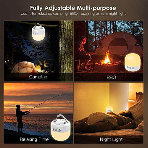 Siivton Camping Lantern, Rechargeable Tent Light & Power Bank 6400mAh, LED Camping Tent Light - 4 Lighting Modes, Ideal for Camping, Bedroom Light, Backpacking and Kids' Adventure Activities