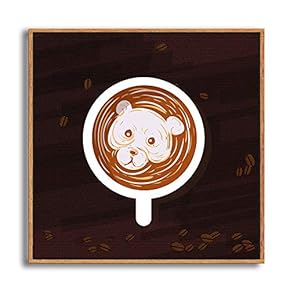 Framed Canvas Home Artwork Decoration Coffee Canvas Wall Art for Living Room, Bedroom - 16x16 inches