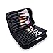 DUcare Professional Makeup Brushes Organizer Bag (Only Bag) Leather Big Makeup Artist Case with Mirror Holder Cosmetic Makeup Handbag(Only Bag)