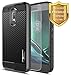 Moto G4 Play Case with Tempered Glass Screen Protector, NageBee [Carbon Fiber] [Frost Clear] Ultra Slim Soft TPU Protective Cover Case for Motorola Moto G Play (4th gen) -Rose Gold