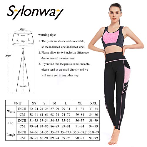 image for Sylonway High Waist Yoga Pants with Pockets for Women,Tummy Control,Wo