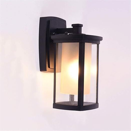 JYXMY Luz de Pared Externa Accesorios Negro Pared Exterior Impermeable