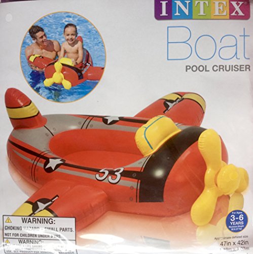 Intex Inflatable Red Airplane Pool Cruiser Boat for Children