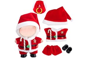 17cm Doll Clothes Set Compatible with LABUBU, Christmas Santa Snowman Cute Dress Outfit Set Fashion Clothes Doll Accessories 