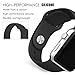 FanTEK 42mm Apple Watch Band S/M, Sports Silicone Replacement Wrist Strap for iWatch Series 1 Series 2, Black