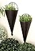 Metal Wall Planter S/2 Portable Plantation Decor-(41765)