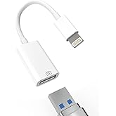 Lightning Male to USB Female Adapter OTG Data Sync Cable Compatible with Iphone13 11 12pro Max Mini XR X XS 8 7 SE Plus for Ipad Air,Camera,3.0 Mouse,Keyboard,Hub,Midi Port Adaptador Connector