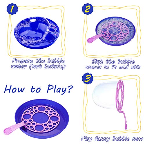 Joyibay Machine à Bulles, Baguette à Bulles Ensemble Jouet Savon à Bulles Baguette Outils Bulles Sticks pour Enfants Bubble Maker pour activités de Plein air, fêtes danniversaire et Jeux(3PCS)