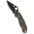 Spyderco Para 3 Camo Signature Folding Utility Pocket Knife with 2.95" Black CPM S45VN Blade and G-10 Handle - Everyday Carry - PlainEdge - C223GPCMOBK