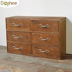 dophee 12Pcs Antique Brass Drawer Pulls, Small