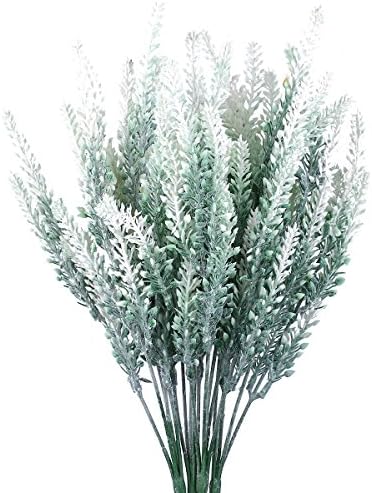 Leagel Lavender Artificial Flowers Fake Bouquet for Home And Wedding Decorations-White(4, White)