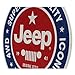 Jeep Round Embossed Metal Sign - Vintage Jeep Sign for Garage or Man Cave